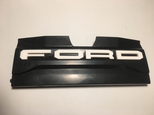 FORD badge rear for Desert Runner RC4WD  in White Natural Versatile Plastic
