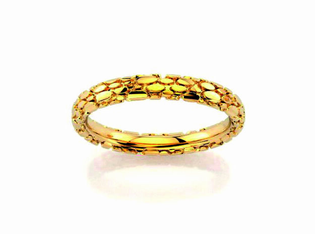 Wedding Ring Snake 3 mm in 18k Gold Plated Brass: 6.25 / 52.125