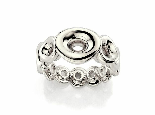 Avatar Ring in Polished Silver: 6 / 51.5