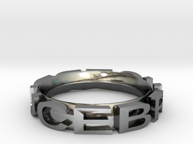 Stag beetle bionic ring - bracelet in Polished Silver