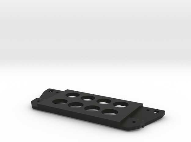 3rd gen Tacoma switch plate, eight holes in Black Natural Versatile Plastic