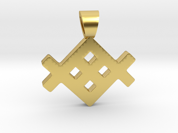 Metenu [pendant] in Polished Brass