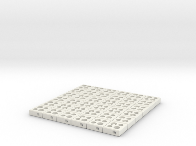 interlocked blocks 6x6 in White Natural Versatile Plastic