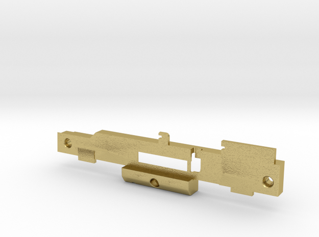 GE U36B chassis frame left in Natural Brass