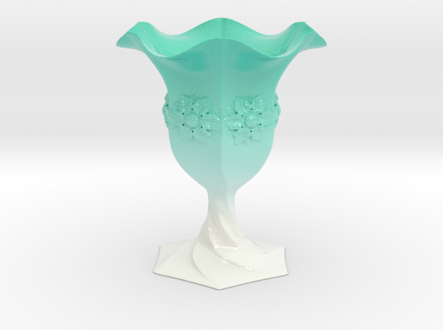 Cup Vase  in Glossy Full Color Sandstone