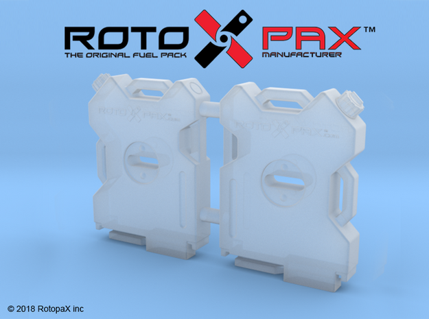 BR10016 RotopaX 2 Gal fuel pack 2pk in Smooth Fine Detail Plastic