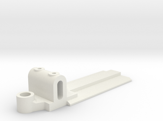 15mm Wide, 50mm long Front End, extended guide in White Natural Versatile Plastic