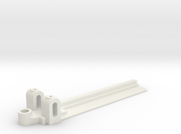 20mm Wide, 75mm long Front End, extended guide in White Natural Versatile Plastic