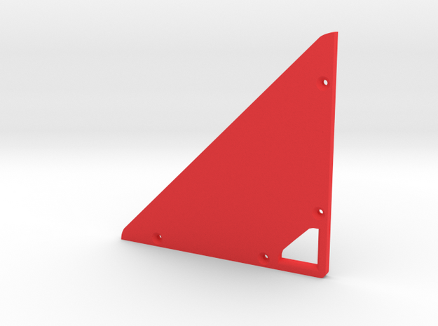 Prism P7 - Bottom Dock Plate (PART) in Red Processed Versatile Plastic