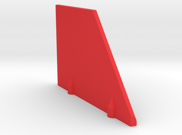 Prism P7 - Left Dock Wall (Bottom Half) (PART) in Red Processed Versatile Plastic