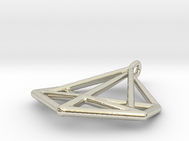 Triangle Pendant in 14k White Gold