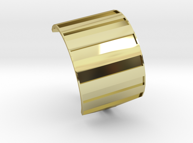Shield ring in 18k Gold Plated Brass