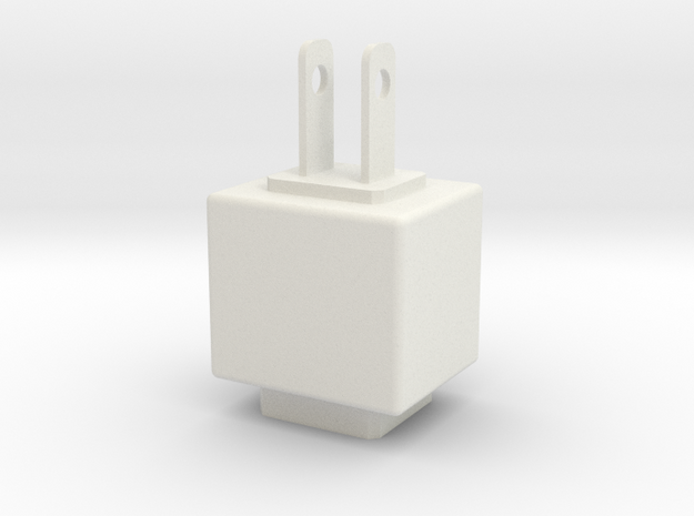 Detachable modular socket in White Natural Versatile Plastic: Small