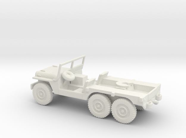 1/87 Scale 6x6 Jeep MT Tug in White Natural Versatile Plastic