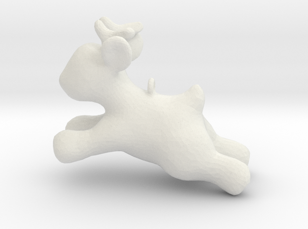 Cartoon deer keychain 7 in White Natural Versatile Plastic