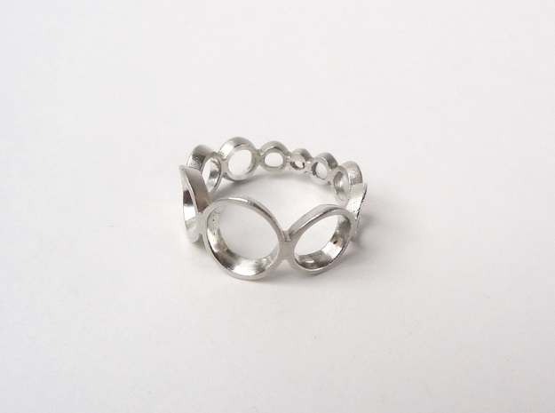 circles ring in Polished Silver: 7 / 54