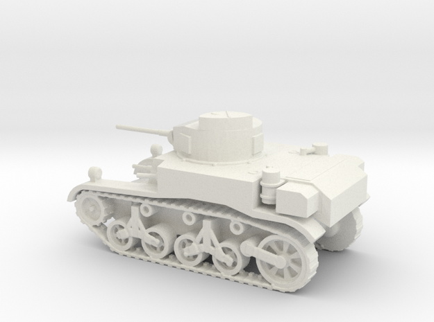 1/87 Scale M3 Light Tank in White Natural Versatile Plastic