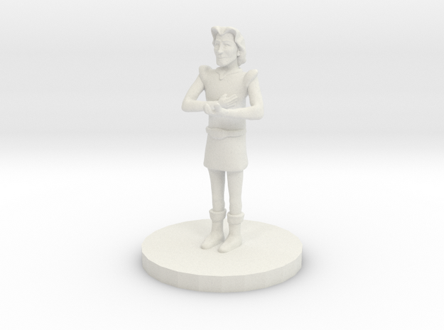 Prince Charming (28mm Scale Miniature) in White Natural Versatile Plastic