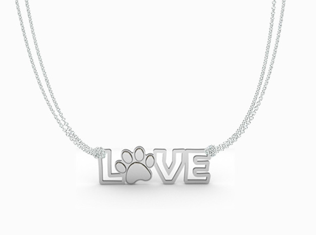 Unconditional Love III Pendant in Polished Silver