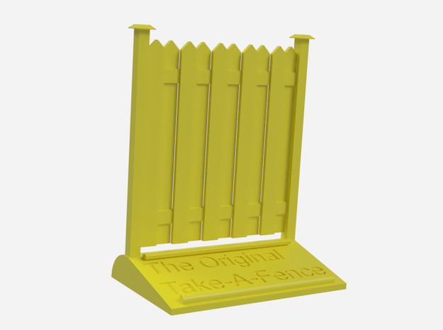 The Original Take-A-Fence: The Upright Citizen in Yellow Processed Versatile Plastic