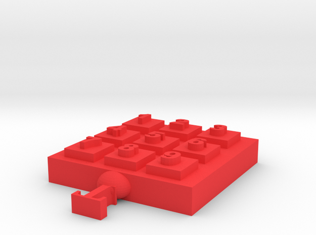 Digital key Key Device in Red Processed Versatile Plastic: Small