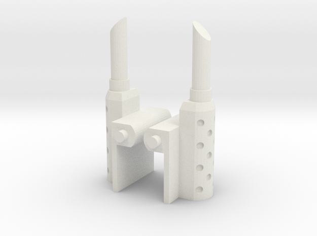 Siege Optimus prime smokestacks replacement - MP  in White Natural Versatile Plastic