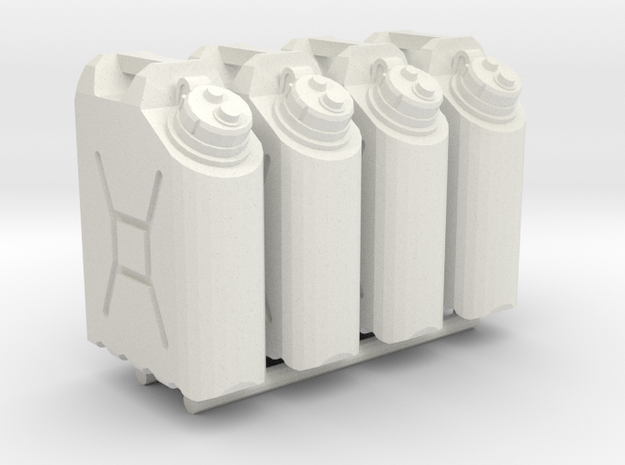 1:18 water cans X4 in White Natural Versatile Plastic