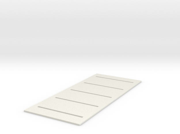 Parking Space Template (HO) in White Natural Versatile Plastic: 1:87 - HO