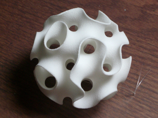 Schwartz D Sphere, small in White Natural Versatile Plastic