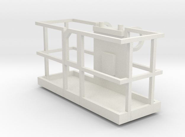 Boom Lift Basket Only 1-50 Scale in White Natural Versatile Plastic