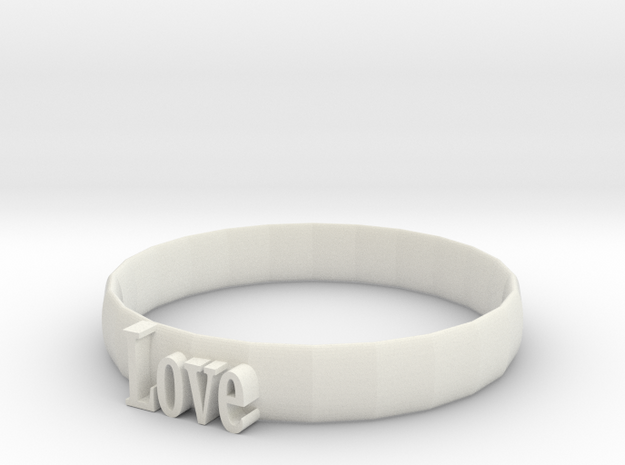 wristband in White Natural Versatile Plastic: Small