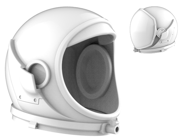 Gemini Helmet 1/6 Scale in White Natural Versatile Plastic