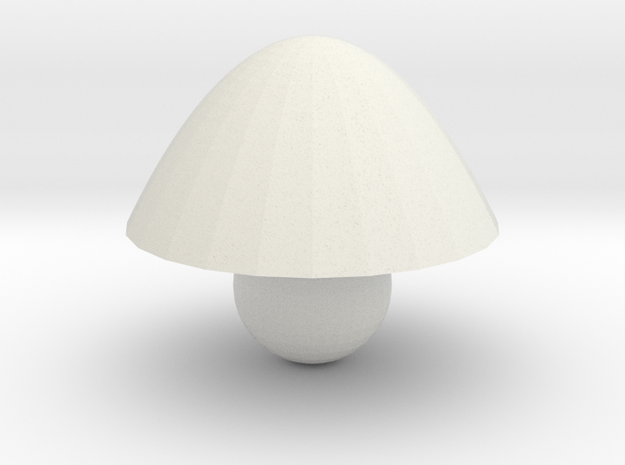 mushroom in White Natural Versatile Plastic: Medium