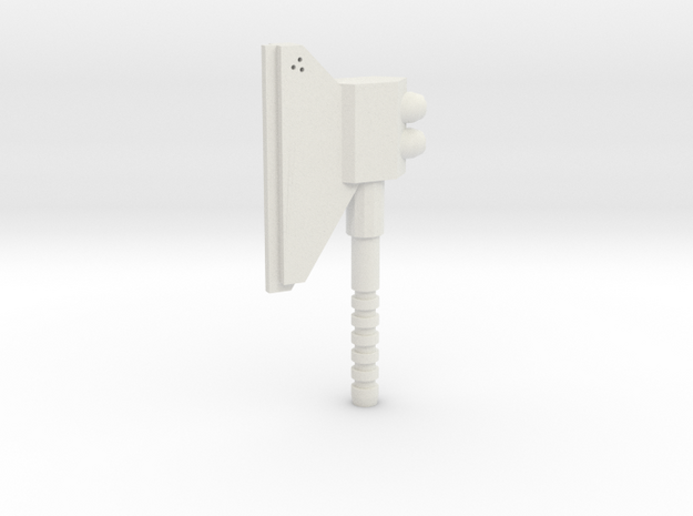 3mm Powered Axe in White Natural Versatile Plastic