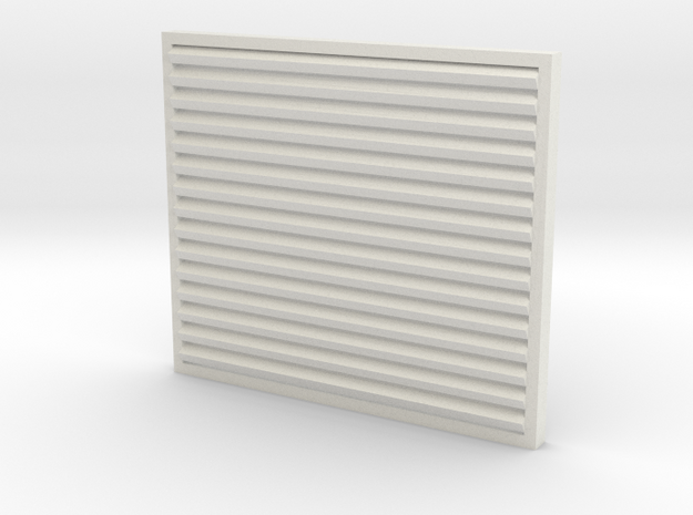 1/32 Peterbilt Louvered Grille (wider) in White Natural Versatile Plastic
