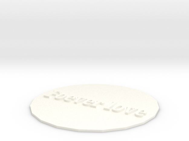 Styling cup mat in White Processed Versatile Plastic