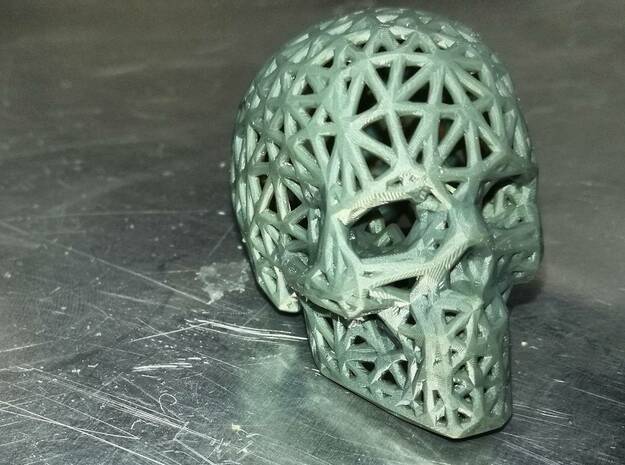 Human Skull with Pattern in White Premium Versatile Plastic