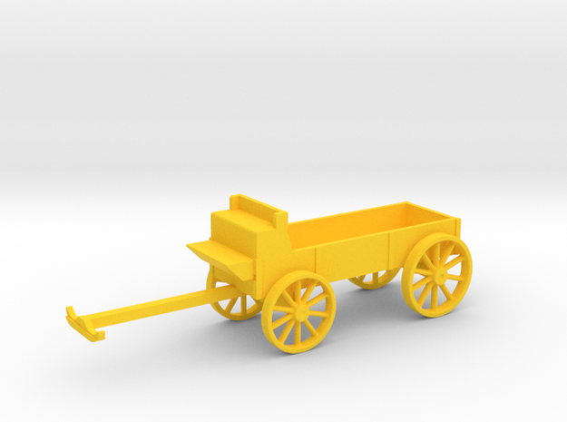 Farm Wagon in Yellow Processed Versatile Plastic: 1:64 - S