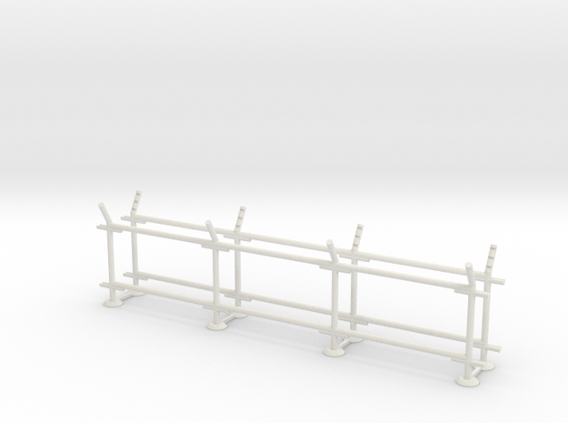 CLSF-8-Straight Section 3-Bay (2 ea.) in White Natural Versatile Plastic: 1:87 - HO