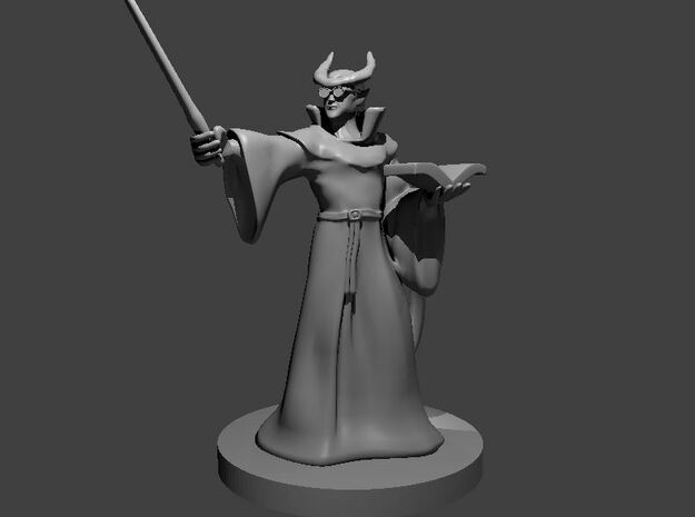 Tiefling Wizard  with Glasses in Tan Fine Detail Plastic