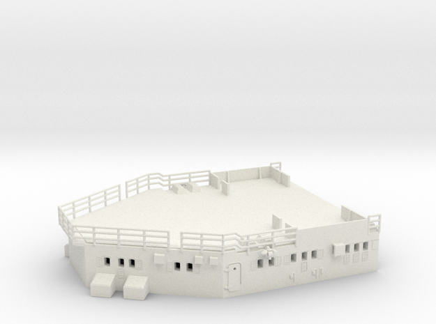 1/144 DKM Scharnhorst Aft Superstructure Deck in White Natural Versatile Plastic