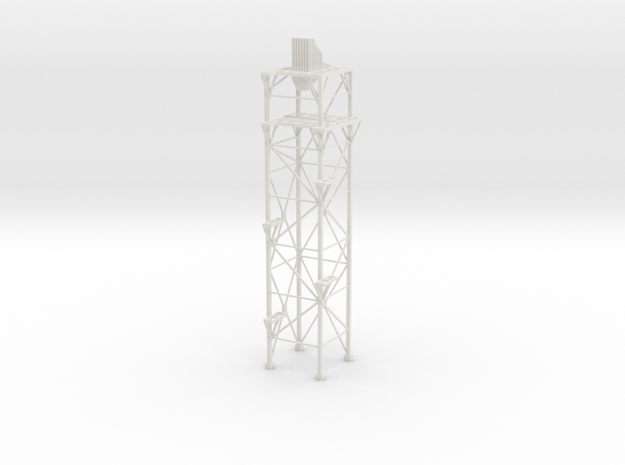 Conveyor Transfer Tower 90 Degree Turn in White Natural Versatile Plastic