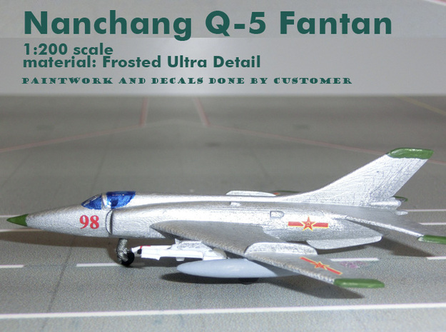 Nanchang Q-5 Fantan in Gray PA12: 1:200