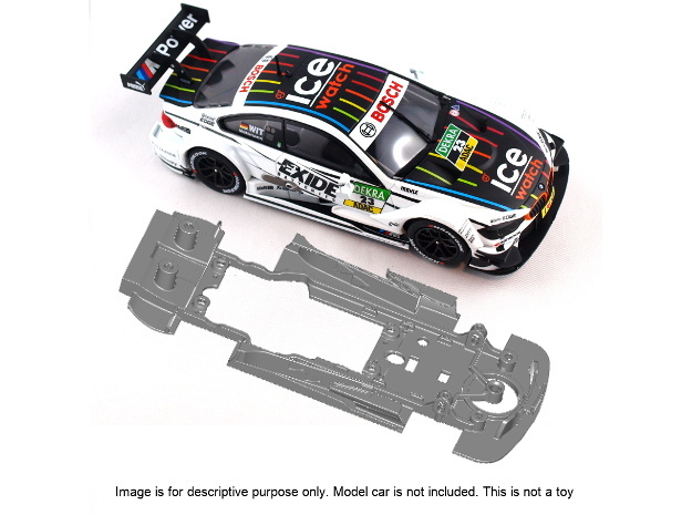 S10-ST2 Chassis for Carrera BMW M4 DTM STD/STD in Black Natural Versatile Plastic