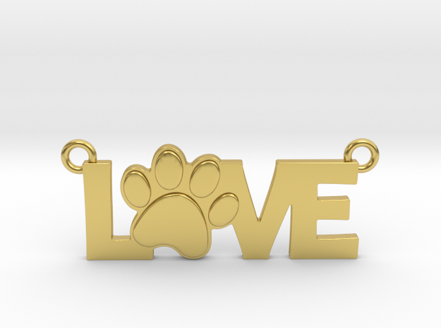Unconditional Love Pendant in Polished Brass