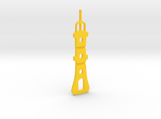 Necklace-37 in Yellow Processed Versatile Plastic