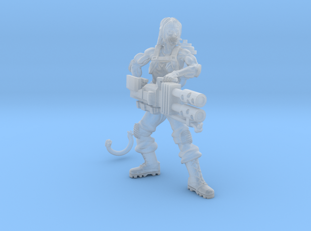 Female jungle fighter heavy flamer  in Smoothest Fine Detail Plastic