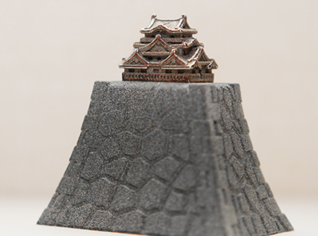 Ring Stand of Hikone Japanese Castle  in Gray PA12