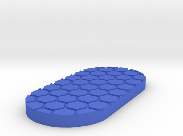 Honeycomb 50mmx25mm Miniature Base Plate in Blue Processed Versatile Plastic
