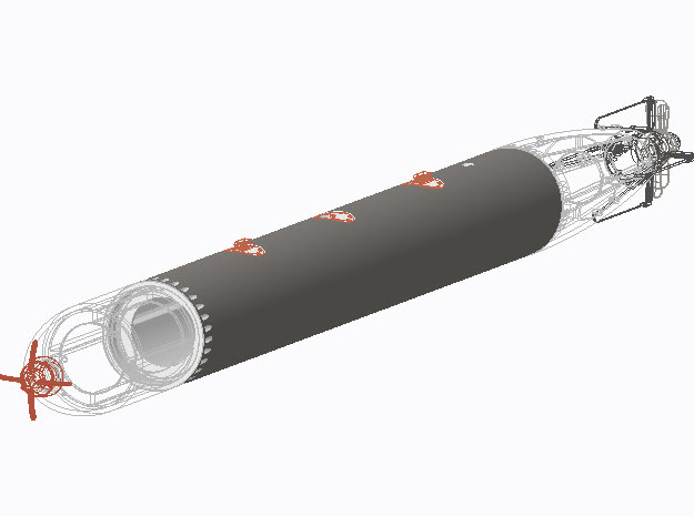 Batterietrog Torpedo G7e 1:24 in White Processed Versatile Plastic